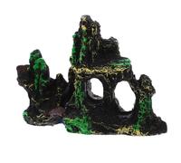 TOGEVAL Fish Tank Mountain Decorations Resin Rock Cave Water Feature Natural Aquarium Ornament for Betta Fish and Shrimp Chinese Artistry Aquarium Decor