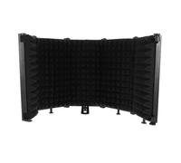 TOGEVAL Five-Door Microphone Isolation Shield Soundproof Screen with ABS and EVA Material, Easy to Carry and Fix on Countertop or Tabletop, for Recording and Vocal Sound Absorption