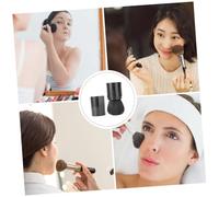 TOGEVAL Flexible Black Makeup Brush for Face Powder Application Soft Portable Cosmetic Supply with Washable Reusable Bristles for Even Makeup and Delicate Finish