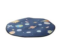 TOGEVAL Floor Mat Polyester Fiber Cartoon Universe Pattern for Creative round Nursery Rug, Decorative Carpet with Comfortable Touch, Stylish and Adorable and Kids Bedroom Living Room