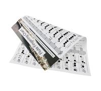 TOGEVAL Flute Fingering Chart Chord Guide Poster for Beginners Practical Flute Note Chart for Student Practice Wind Instrument Teaching Aid and Performance