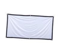 TOGEVAL Foldable Anti-crease Projector Screen with Hooks and Rope Polyester Theater Screen for Home Cinema Office Outdoor Movie Conference Education Portable and Wrinkle-resistant