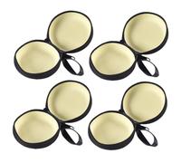 TOGEVAL Football Pattern Tinplate Coin Change Bags Small Rounded Storage Pouches Creative Soccer Money Bags 4pcs Set Suitable for Coins Snacks Random Color