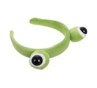 TOGEVAL Frog Headband for Women Skincare Headwear Makeup Washing Face Accessory Plush Animal Headpiece Big Eye Frog Decoration