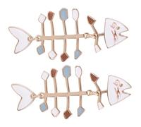 TOGEVAL Funny Fish Bone Dangle Earrings for Women Creative Alloy Alloy Jewelry Lightweight Novelty Pendant Accessories Comfortable Skin-friendly Design