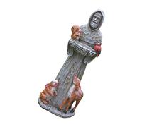 TOGEVAL Garden Statue Bird Feeder Craft Decorative Pet Feeder for Outdoor Spaces Multi-functional Design Attracts Birds Like Canary and Parrot for Gardens and Backyards