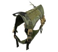 TOGEVAL German Shepherd Large Dog Harness Oxford Breathable No-pull Comfortable Outdoor Training Pet Accessory for Working Dogs Green