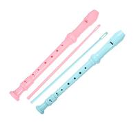 TOGEVAL German Style Soprano Recorder for Beginners Lightweight Abs Flute with Cherry Blossom Pink Ocean Blue Easy to Play Musical Instrument for S Learning and Fun