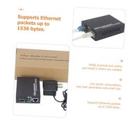TOGEVAL Gigabit Sfp to Fiber Media Converter Multi-mode and Single-mode Compatible Auto-adaptive Mbps Ethernet Port Long Distance Fiber Optic to Ethernet Converter Black