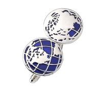 TOGEVAL Globe Cufflinks 1 Pair round Earth Design Men’s Shirt Sleeve Buttons Classic Men Jewelry Accessory for Business and Christmas