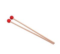 TOGEVAL Glockenspiel Drumsticks with Wood Handle and Rubber Head Percussion Mallet Sticks for Early Music Education Suitable for All Percussion Instruments Red