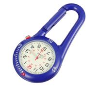TOGEVAL Glow in The Dark Dial Backpack Fob Watch Clip-on Alloy Safety Buckle for Climbing Mountaineering Outdoor Use Blue