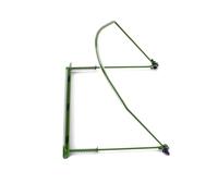 TOGEVAL Green Harmonica Holder Neck Stand Stainless Steel Metal Frame Adjustable Harp Rack for Playing Compatible with Various Brands Mouth Organ Accessories