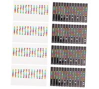 TOGEVAL Guitar Fretboard Stickers Clearly Showing Note Names and Tones 8pcs Assorted Colour Pvc Fingerboard Labels Easier for Beginners to Learn Guitar Playing