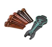 TOGEVAL Guitar String Pegs Set 6 Pack Acoustic Guitar Bridge Pegs Guitar Tuning Pin Bridge Pin Puller Safe for Guitar Players
