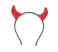 TOGEVAL Halloween Devil Headbands Red Sequin Horn Hair Hoops Party Costume Accessories for Women