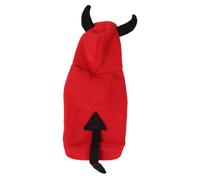 TOGEVAL Halloween Devil Pet Costume Xs with Ears and Tail Festive Winter Clothes for Dogs and Cats Bright Pet Outfit for Halloween Carnival Birthday Easy Clean