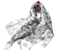 TOGEVAL Halloween Skull Hairband Cosplay Accessory with Veil Party Headband for Costume Festivities for Unforgettable Moments and Family Gatherings