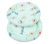 TOGEVAL Hamster Floor Pad and Rabbit Bed Cooling Mats, Breathable Pet Ice Silk Cushion, Large Green Avocado 2pcs Set for Small Pets Summer Cooling