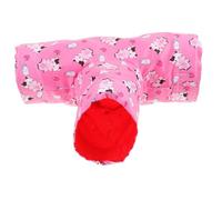 TOGEVAL Hamster Tunnel Hideout for Small Pets Comfortable Guinea Pig and Hamster Cage Safe Breathable Pet Habitat with Triple Channel Design for Rest and Play