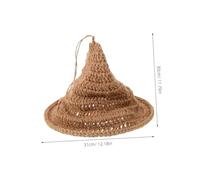 TOGEVAL Hand-Woven Lampshade Replacement Lampshade Handwoven Weave Lamp Shades Woven Lamp Shade Handwoven Hand Rattan Hemp Rope Light Brown