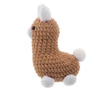 TOGEVAL Handcrafted Knitted Alpaca Pendant Soft Yarn Animal Figurine Keychain Charm Backpack Ornament Multipurpose Miniature Alpaca for Daily Use and Home Decor