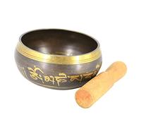 TOGEVAL Handcrafted Tibetan Singing Bowl for Yoga Meditation with Wooden Mallet and Copper Material, for Home of A Buddhist Or Temple Use, Meditation Sound Bowl for Buddhism Lovers