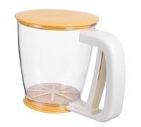 TOGEVAL Handheld Flour Sifter with Lid Fine Mesh Cup for Baking Efficient Semi-Automatic Sifting Powdered Sugar Shaker Compact Space-Saving Kitchen Tool