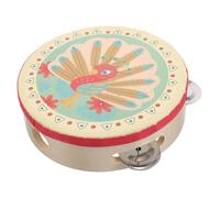 TOGEVAL Handheld Tambourine Drum Lightweight Percussion Instrument for Rhythm Coordination Music Montessori Classroom Cloth Materials