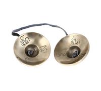 TOGEVAL Handmade Pure Copper Yoga Meditation Bell Compact Percussion Instrument for Mindfulness Practice Portable Cymbals for Negative Removal and Positive Vibration