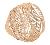 TOGEVAL Handwoven Faux Rattan Lampshade Rustic Vintage Decor for Pendant and Table Lamps for Dining Rooms and Guesthouses Unique Artistic Touch for Cozy Atmosphere
