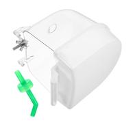TOGEVAL Hanging Parrot Bath Box for Bird Cage Plastic Bird Showering Cube with Smooth Edges for Budgie Canary Parakeet Bathing