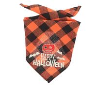TOGEVAL Happy Halloween Pet Bandana Glow Dark Triangle Scarf for Dogs and Cats Stylish and Comfortable Design for Pets for Parties and Festive Occasions