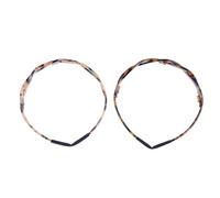 TOGEVAL Headband Comfortable and Easy to Wear 2pcs Tortoiseshell Hair Bands, Acrylic Material Random Color for Women Suitable for Photo Shoots and Everyday Wear