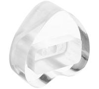 TOGEVAL Heart-shaped Acrylic Kazoo Display Stand Portable Small Kazoo Holder Decorative Musical Instrument Stand Easy-clean Sturdy Transparent Organizer for Showcase