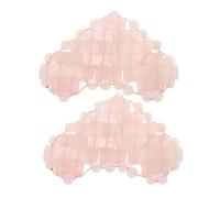 TOGEVAL Heart-Shaped Rose Quartz Eye Mask Cooling Stone for Facial Relaxation Soothing Eye Patch to Fatigue and Dark Circles Comfortable Fit for Sleep and Spa Use