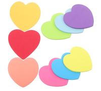 TOGEVAL Heart Shaped Self Adhesive Memo Pads Compact Colorful Note Stickers for Office School Home Use Repositionable Without Residue Practical Writing and Reminder Notepads