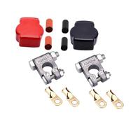 TOGEVAL Heavy Duty Lead Alloy Battery Terminal Kit for Vehicles Car Battery Cable Connectors with Protective Caps Reliable Electrical Clamps for Easy Installation and Stable Automotive