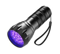 TOGEVAL High Intensity UV Flashlight Portable Ultraviolet LED Torch for Counterfeiting Pet Skin Detection Document Verification Lightweight Forensic Money Light
