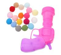 TOGEVAL Interactive Plush Ball Launch for Cats Silent Soft Elastic Balls with Launcher Outdoor and Indoor Pet Play