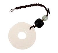 TOGEVAL Jade Prosperity Keychain Charm Unique Chinese Pendant for Keys and Bags Elegant Amulet for Protection and Blessings Creative Luck and Fortune