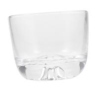 TOGEVAL Japanese Glass Sake Cup with Gold Leaf High-Temperature Treated Glass Small Transparent Iceberg Design Versatile for Hot Cold Drinks for Wine Lovers and Party Use