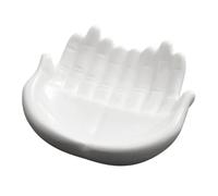 TOGEVAL Japanese Style Ceramic Sushi Plate Double Buddha Hand Shape Dessert Tray Lightweight Snack Serving Dish for Home and Restaurant Use