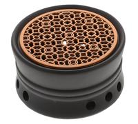 TOGEVAL Japanese Style Ceramic Tea Warmer Candle Stand with Hollow-out Heat Dissipation Non-slip Base Tea Heating Tool for Household Use Black Random Color