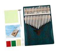TOGEVAL Key Thumb Piano Kalimba Mbira with Clear Metal Keys Portable Wooden Finger Instrument Featuring Polished Smooth Edges and Decorative Deer Pattern Durable for Beginners