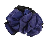 TOGEVAL Ladies Bun Hairnet Mesh Hair Cover Elegant Hairpin Hairnet for Women Work Uniform Hairstyle Professional Blue Floral Hair Accessory for Waitress Flight Attendant Hotel Staff