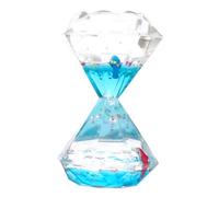 TOGEVAL Large Blue Liquid Oil Hourglass Timer Desk Adornment Decorative Ornament for Adults Creative Bubble Motion for Relaxation and Decoration