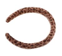 TOGEVAL Leopard Print Wide Headband for Women Soft Plush Hairband for Fall Fashion Comfortable Design for Hairstyles