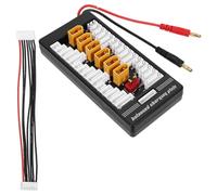 TOGEVAL Li-ion Battery Parallel Charging Board Connector Banana Head Cable Module for Rc Airplane Car Multi Battery Balanced Charger with Heat Resistant