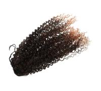 TOGEVAL Lightweight Curly Drawstring Synthetic Ponytail Extension for Women Realistic Wavy Texture Adjustable Fit Hairpiece for Daily Wear Parties Cosplay Brown Faux Clip-in Hair Accessory